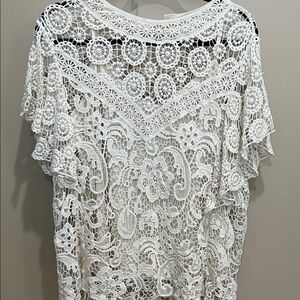 Elegant White Lace Top